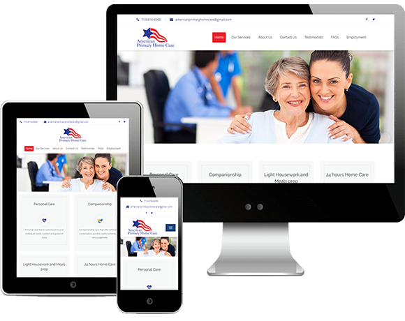 home care services website design