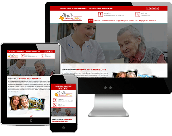 personal care website design